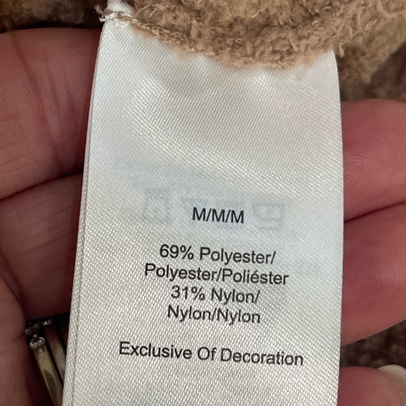 Donna Karan Sleepwear Cozy Bouclé V-Neck Lounge Dress – Almond  Size M NWT - Picture 5 of 8